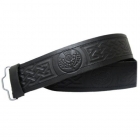 Thistle Embossed Leather Highland Scottish Kilt Belt